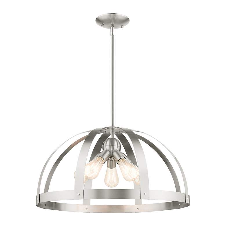 Image 5 Stoneridge 5 Light Brushed Nickel Pendant Chandelier more views
