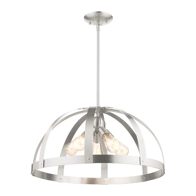 Image 6 Stoneridge 5 Light Brushed Nickel Pendant Chandelier more views