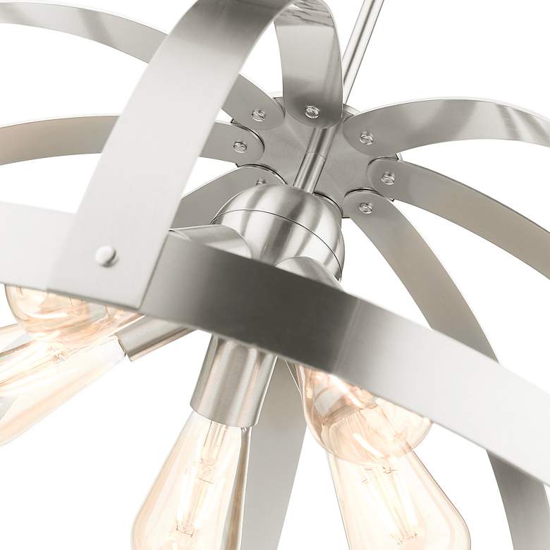 Image 7 Stoneridge 5 Light Brushed Nickel Pendant Chandelier more views