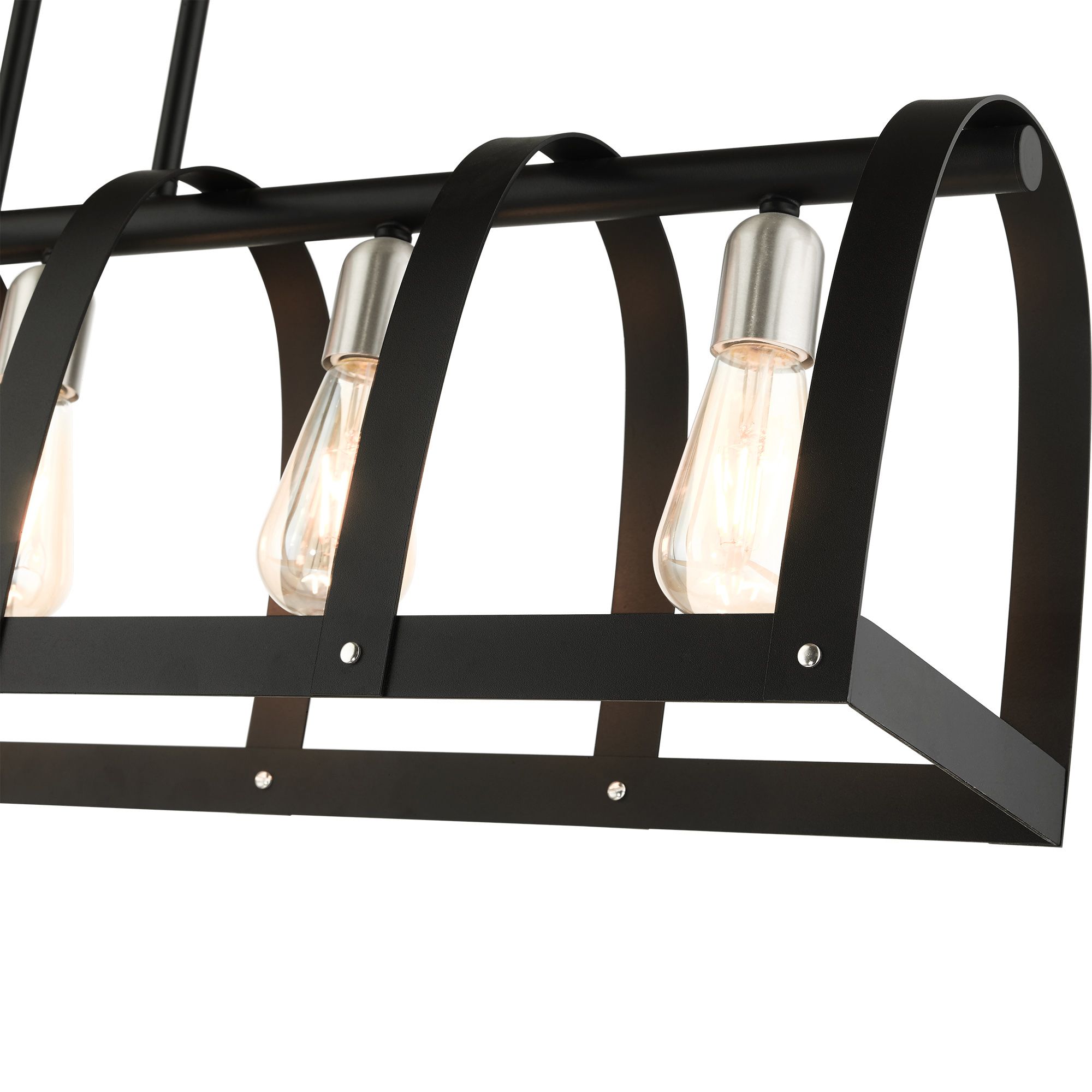 Stoneridge 5 Light Textured Black Linear Chandelier