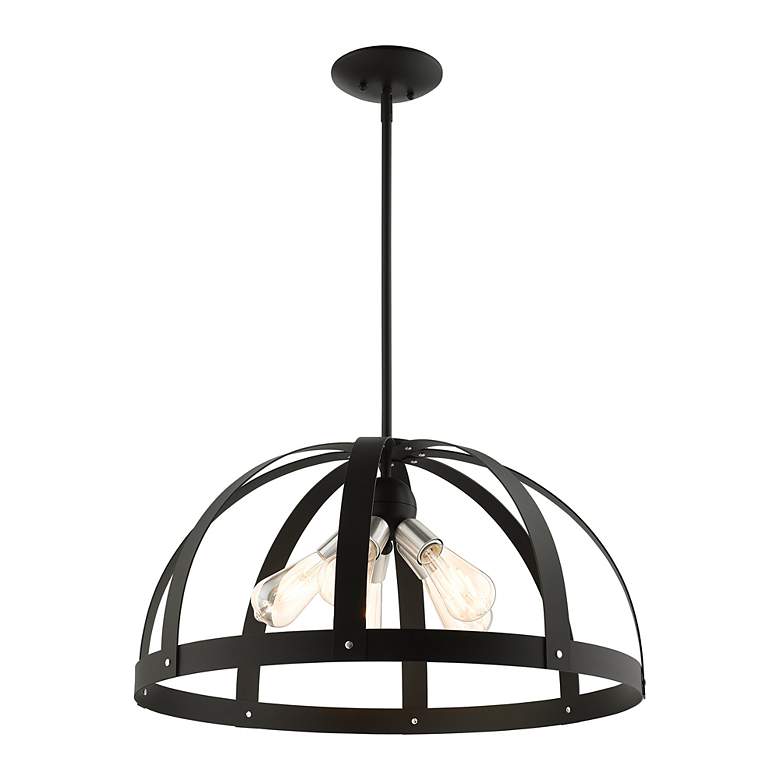 Image 6 Stoneridge 5 Light Textured Black Pendant Chandelier more views