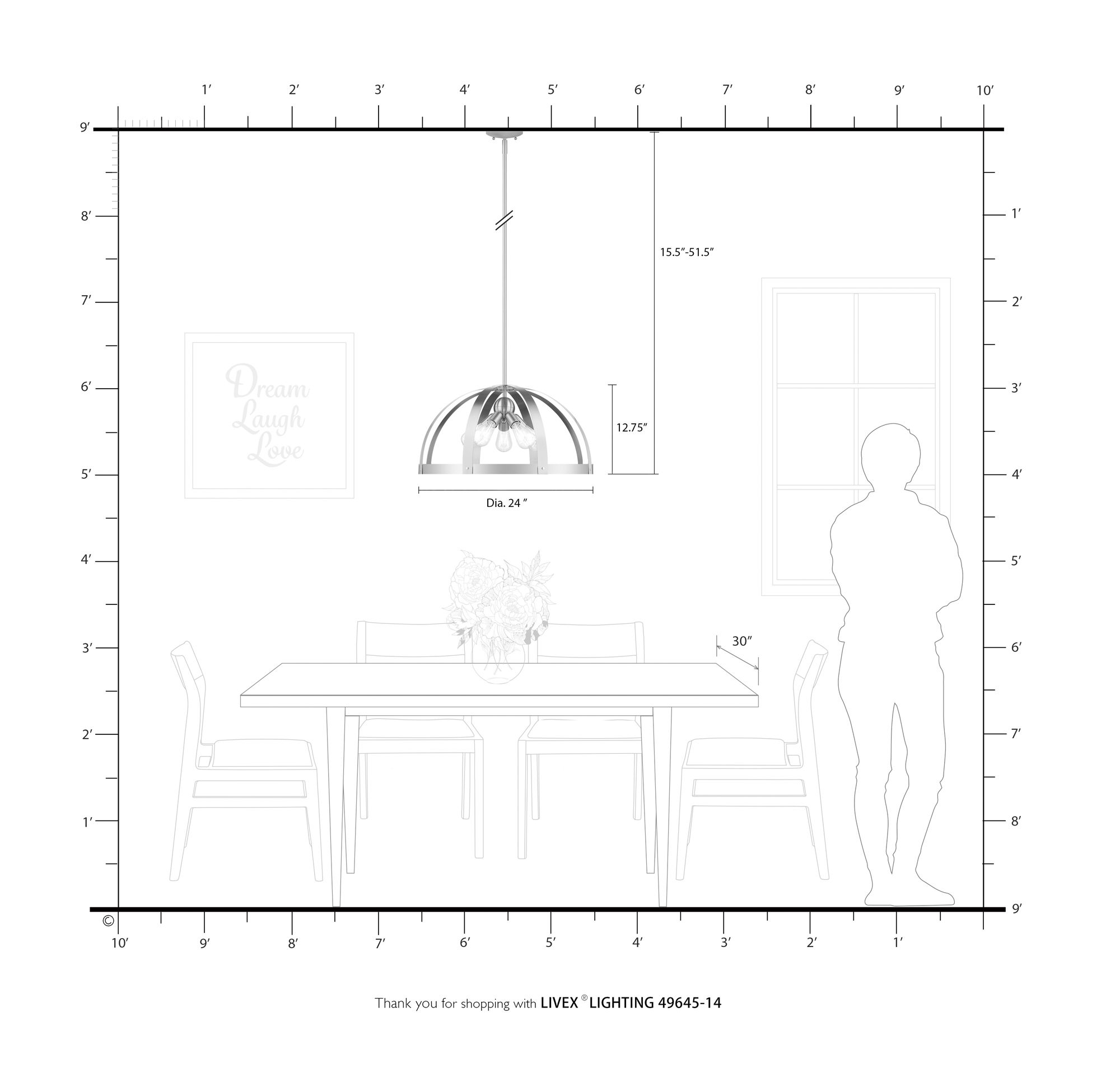 Stoneridge 5 Light Textured Black Pendant Chandelier