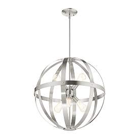 Image5 of Stoneridge 6 Light Brushed Nickel Pendant Chandelier more views