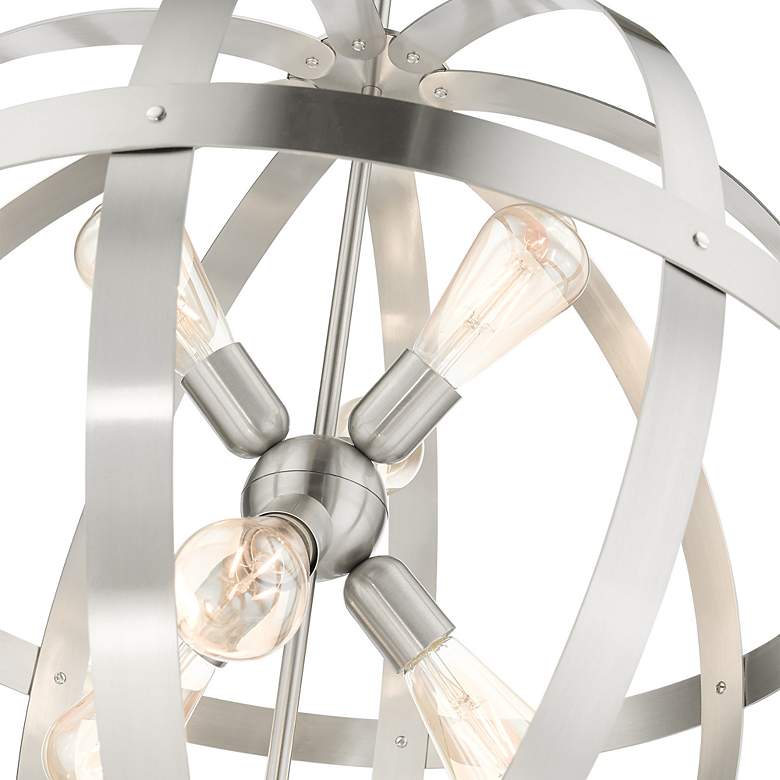 Image 6 Stoneridge 6 Light Brushed Nickel Pendant Chandelier more views