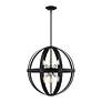 Thumbnail3 of Stoneridge 6 Light Textured Black Pendant Chandelier more views