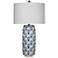 Stones 28" Transitional Styled Blue Table Lamp