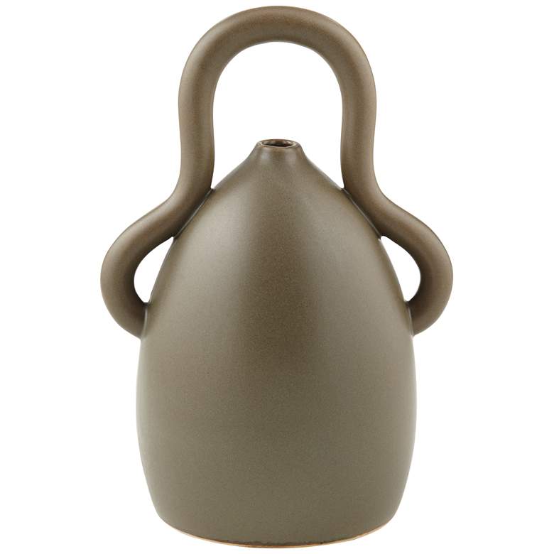 Image 1 Stoneware 8 1/2" High Decorative Aromatherapy Bottle Vase with Handle