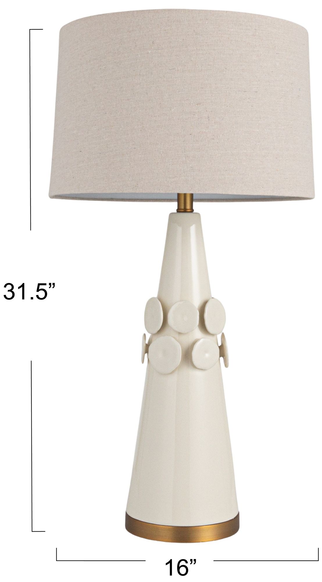 Image 3 Stoneware Conical Table Lamp with Crackl more views