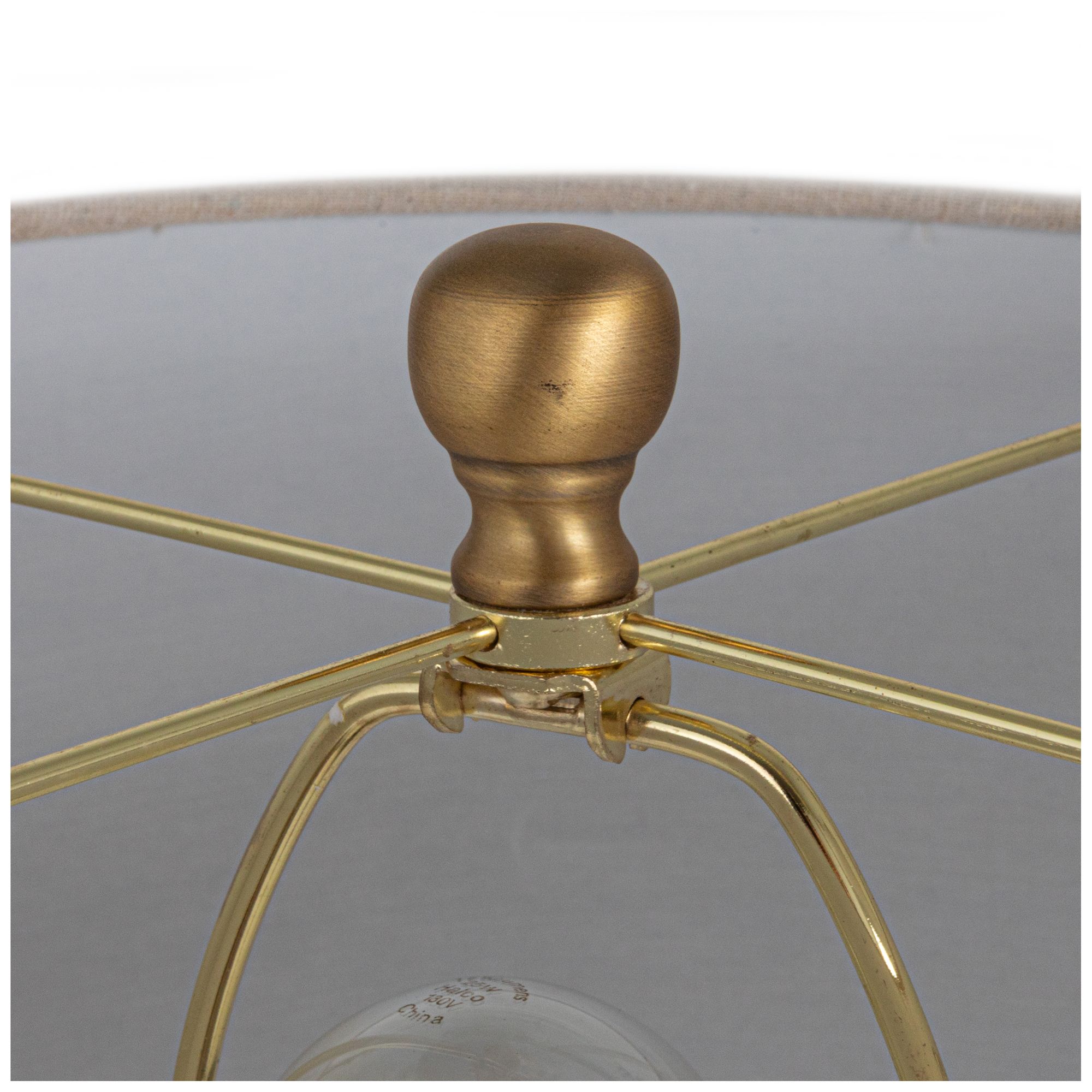 Image 6 Stoneware Conical Table Lamp with Crackl more views