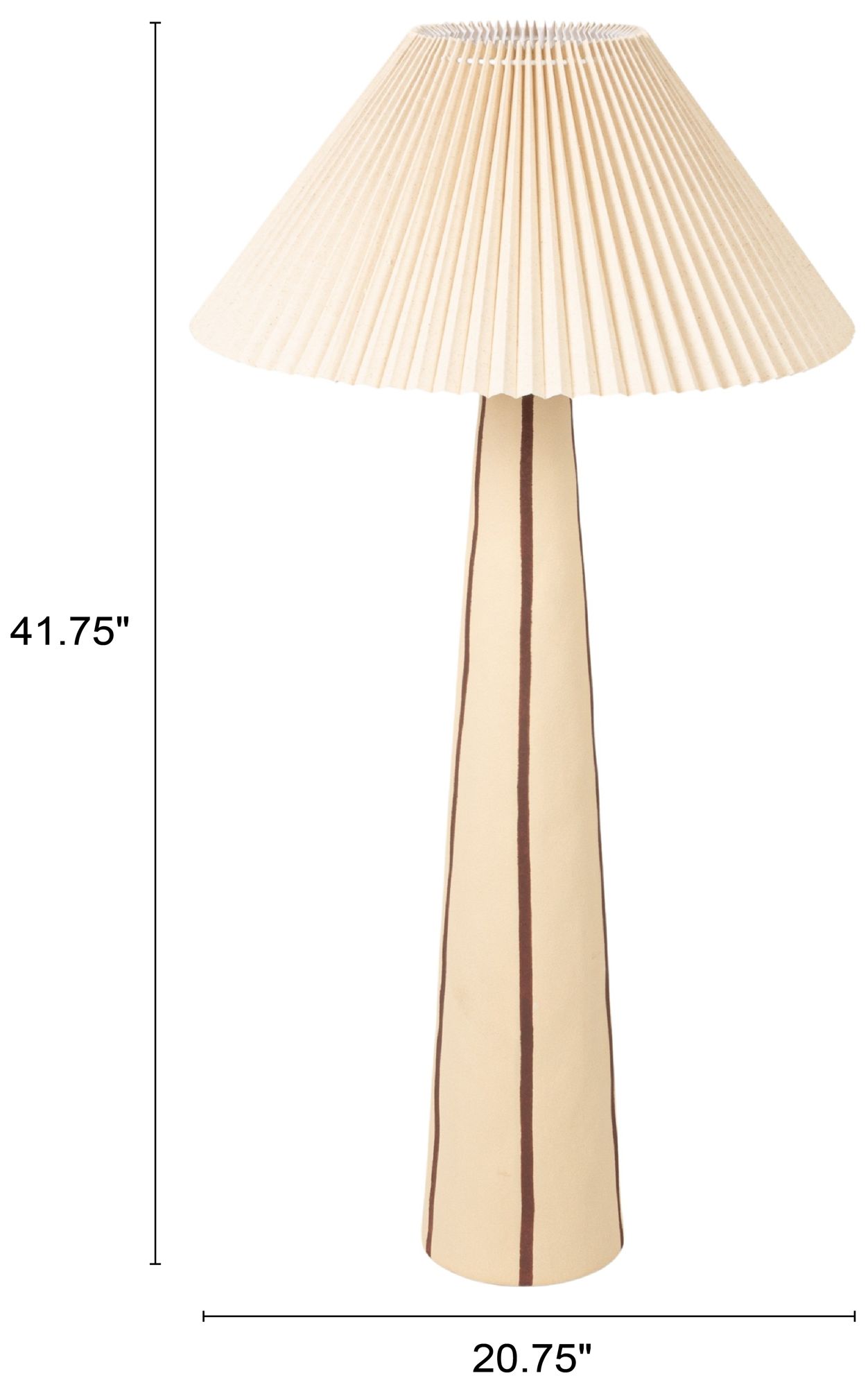 Image 3 Stoneware Floor Lamp with Tapered Base a more views