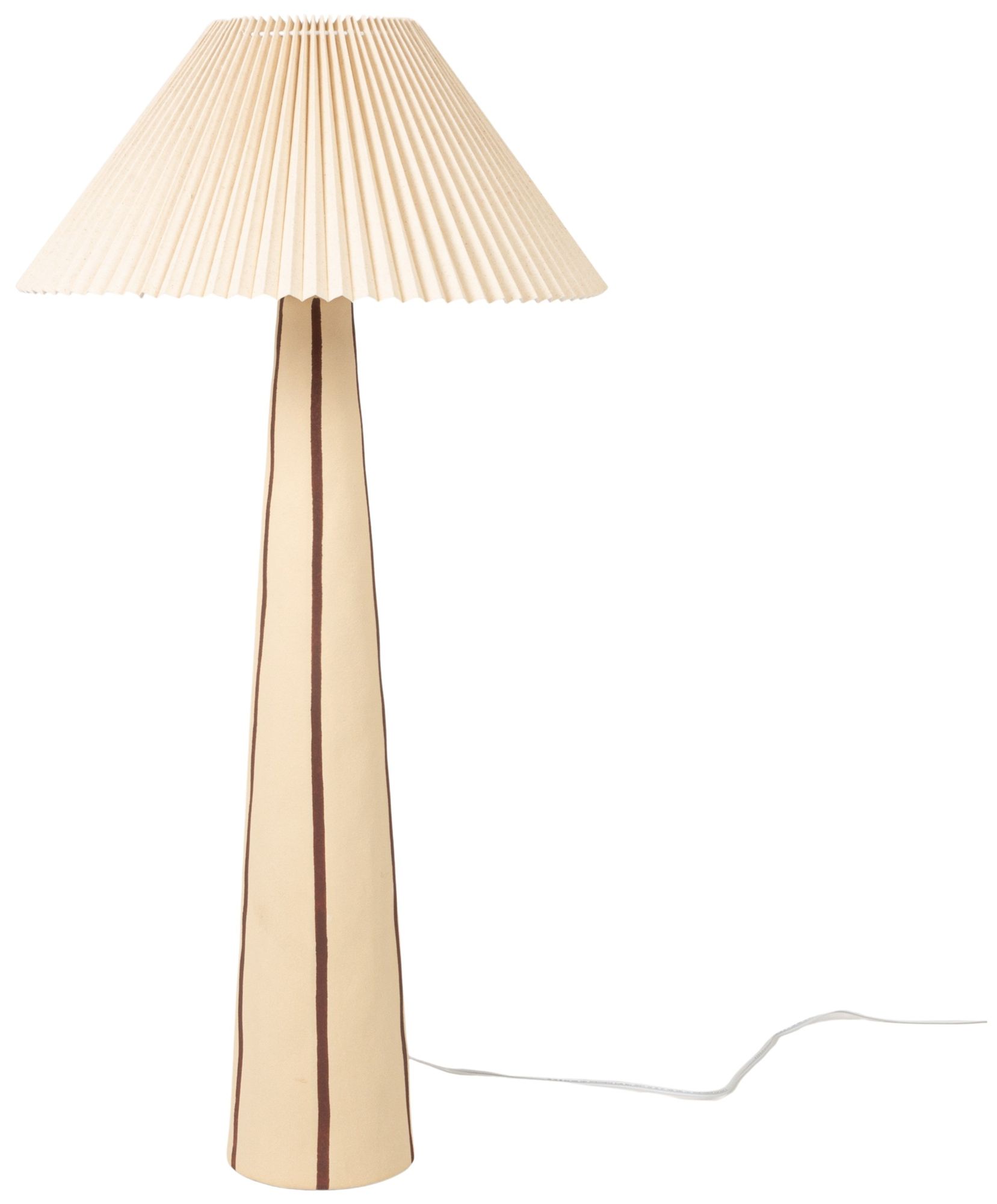 Image 4 Stoneware Floor Lamp with Tapered Base a more views