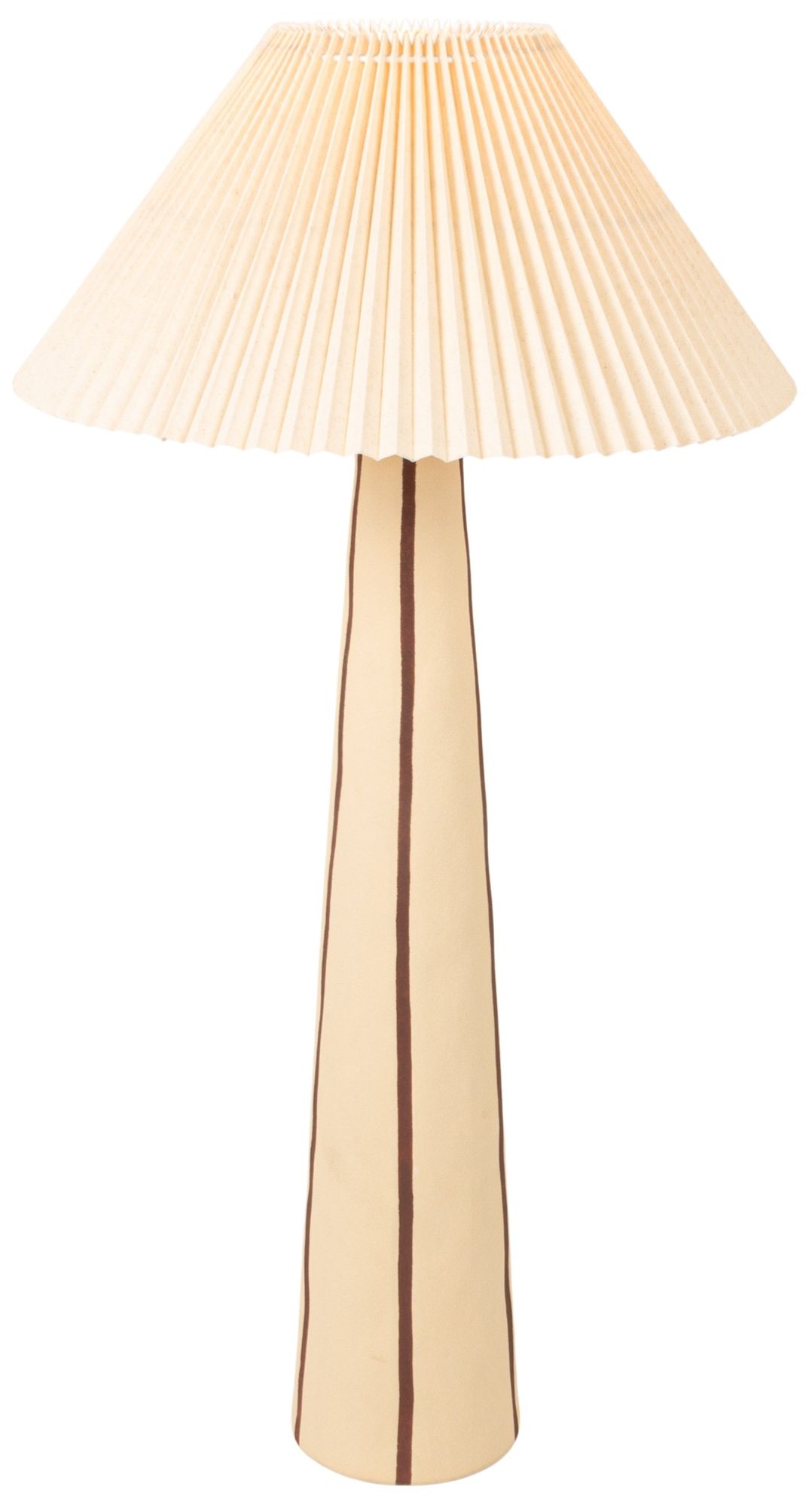 Image 7 Stoneware Floor Lamp with Tapered Base a more views