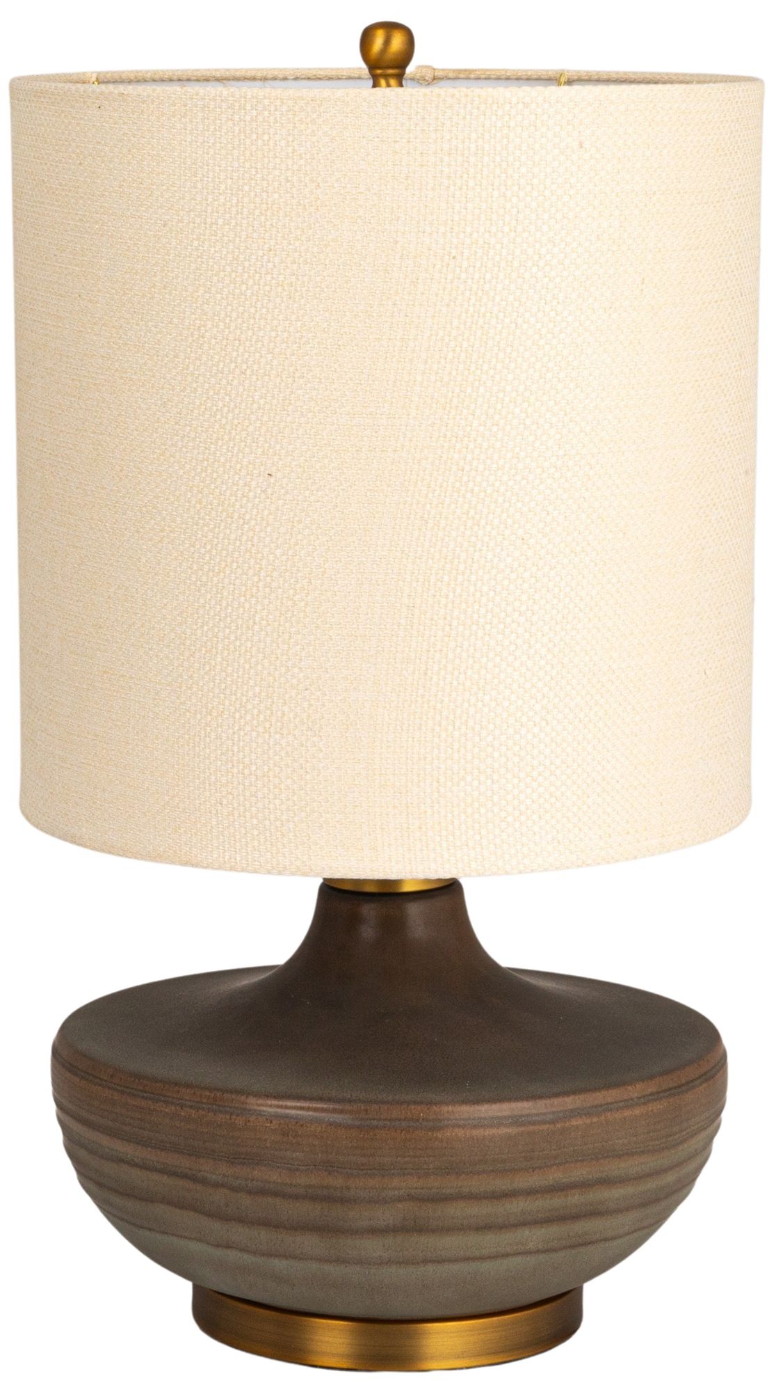 Image 2 Stoneware Table Lamp with Elongated Drum