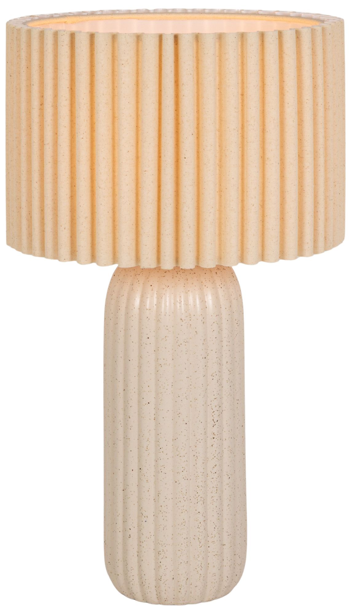 Image 5 Stoneware Table Lamp with Ribbed Linen S more views