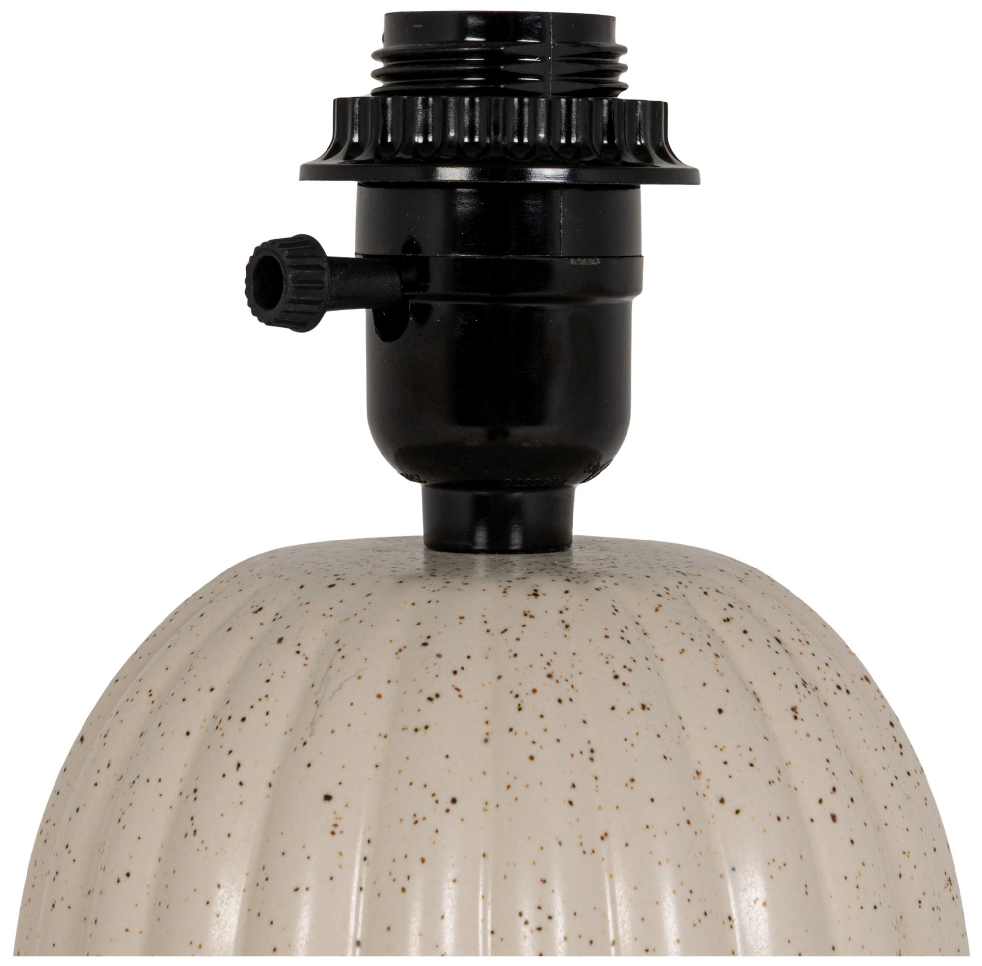 Image 7 Stoneware Table Lamp with Ribbed Linen S more views