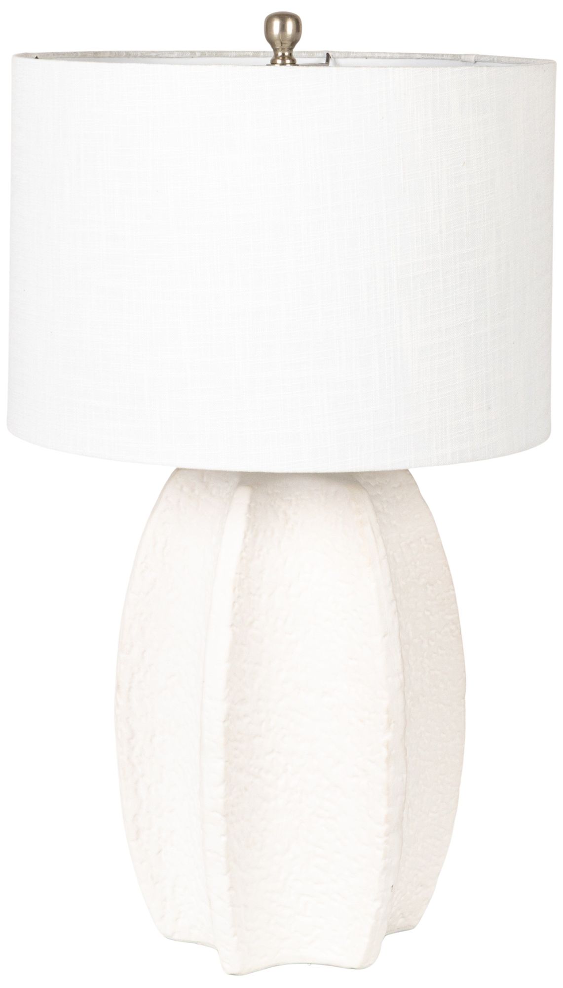 Image 2 Stoneware Table Lamp with Sculpted Edge,