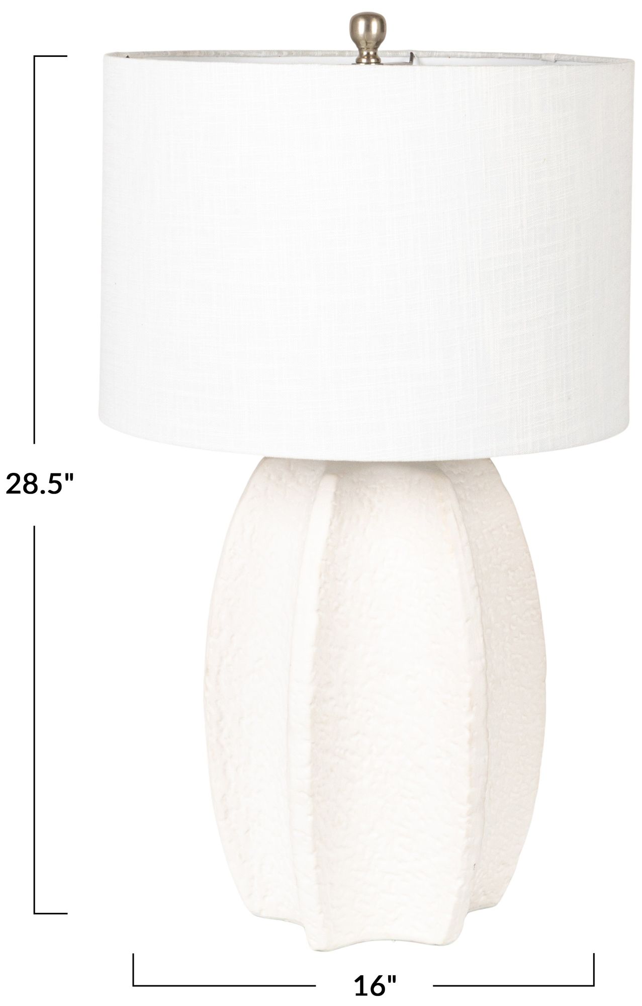 Image 3 Stoneware Table Lamp with Sculpted Edge, more views