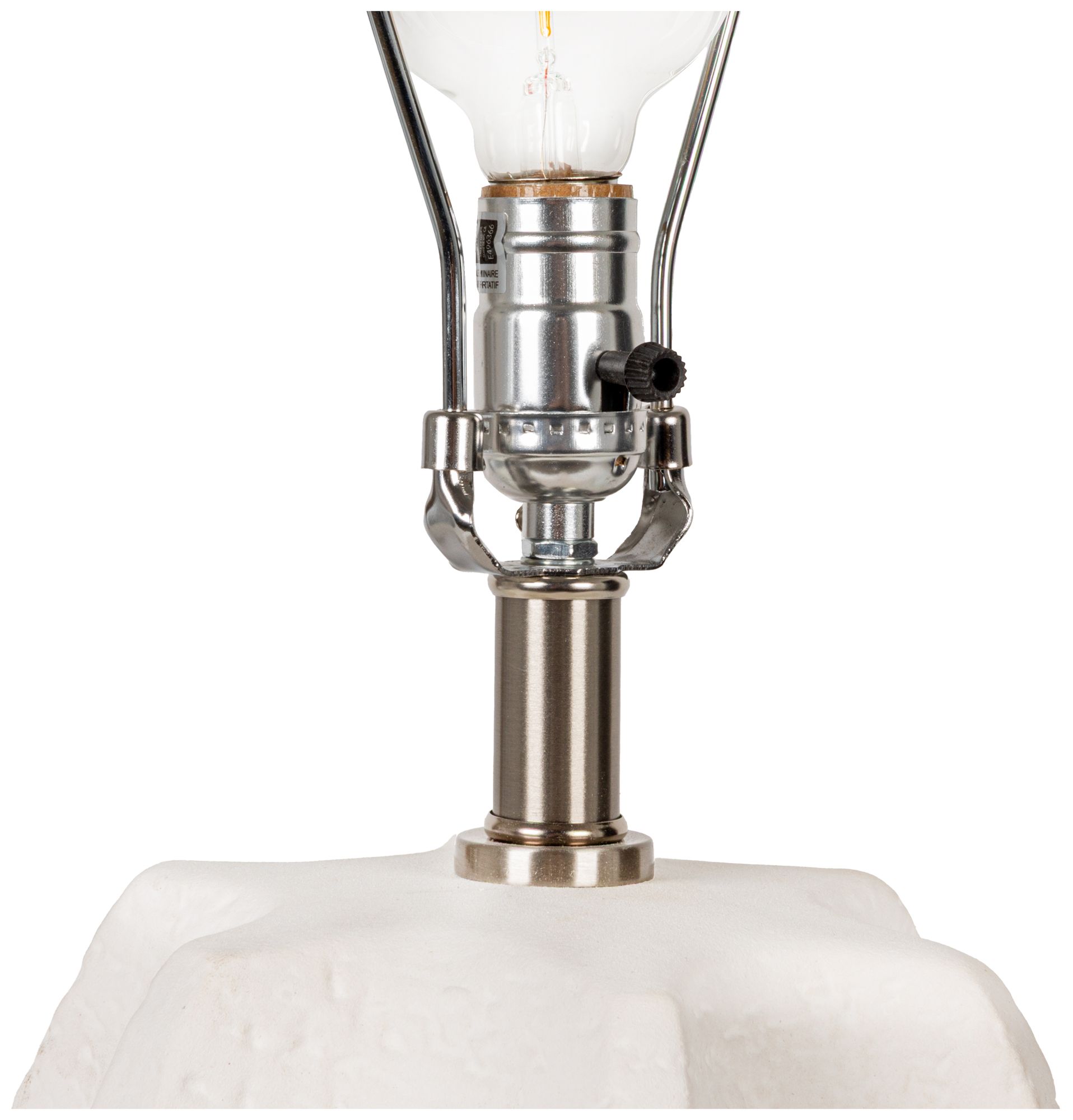 Image 4 Stoneware Table Lamp with Sculpted Edge, more views