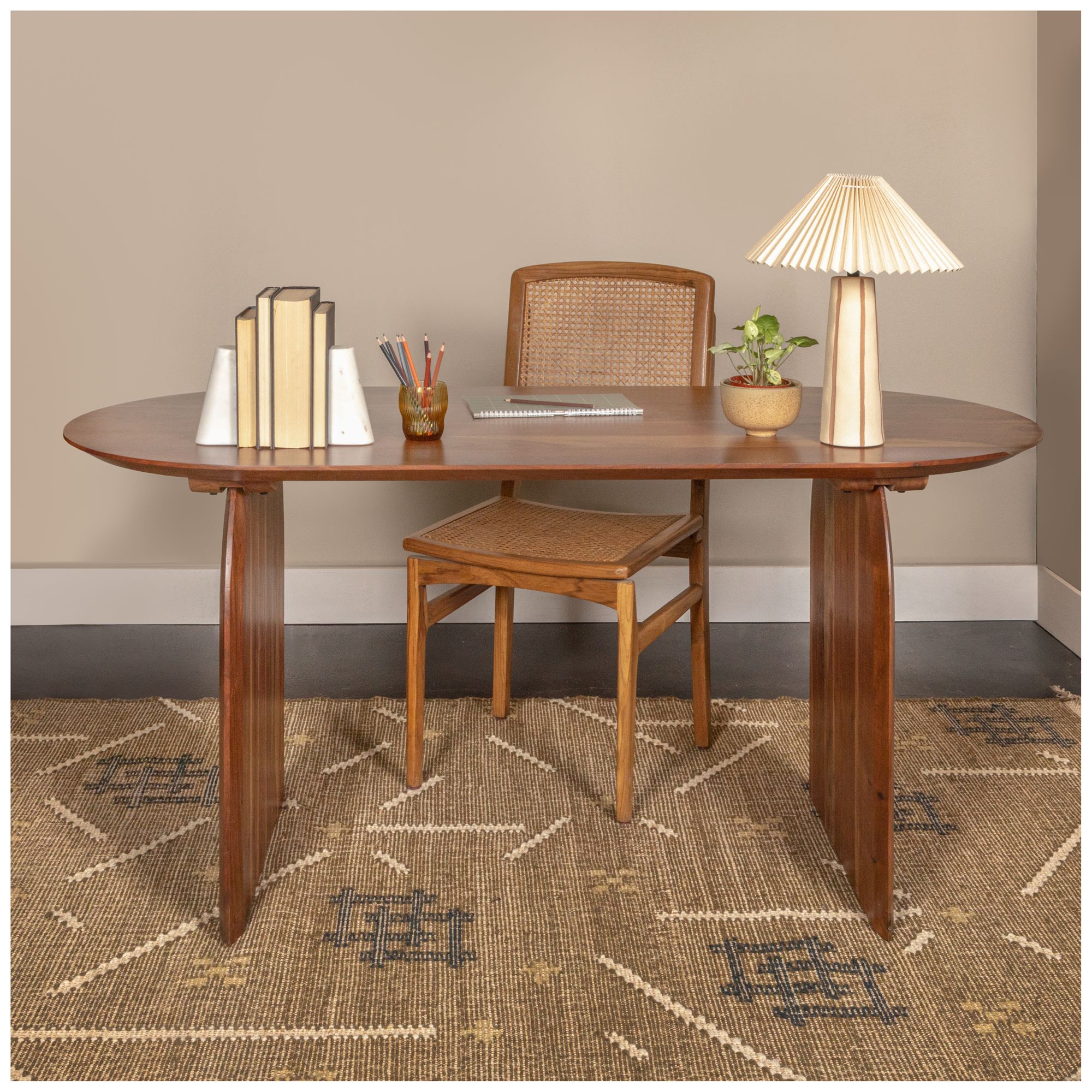 Image 2 Stoneware Table Lamp with Tapered Base a more views