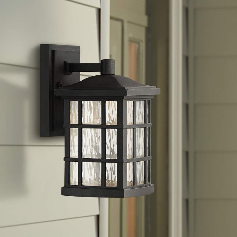Image 1 Stonington 10 1/2" High Mystic Black LED Outdoor Wall Light