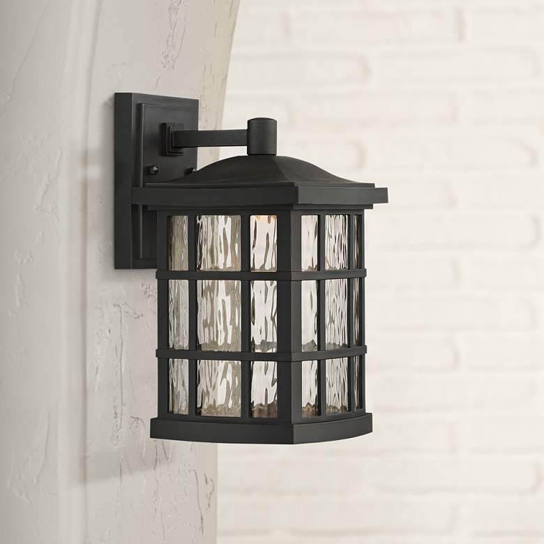 Image 1 Stonington 13 inch High Mystic Black LED Outdoor Wall Light