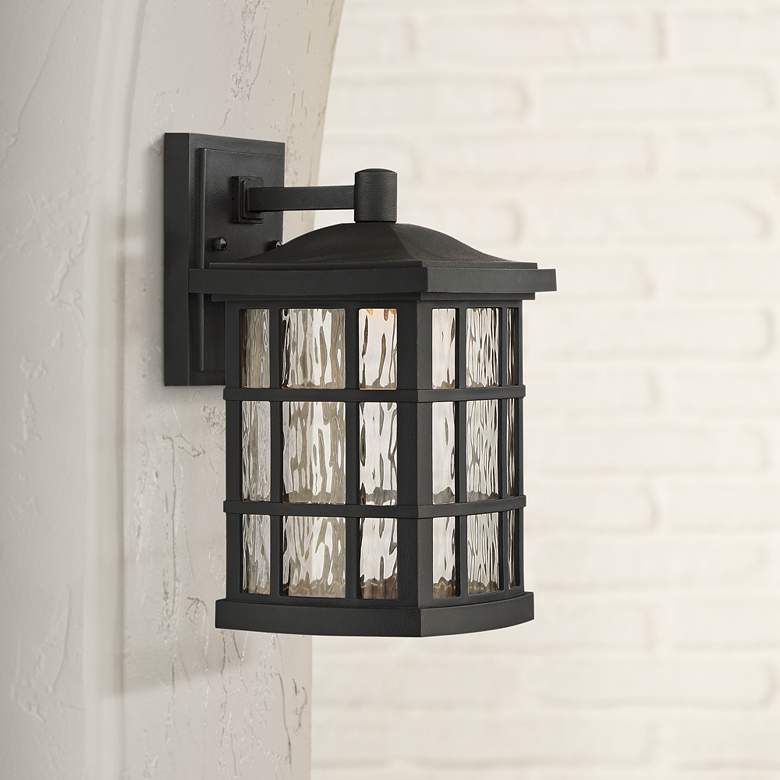 Image 1 Stonington 13" High Mystic Black LED Outdoor Wall Light