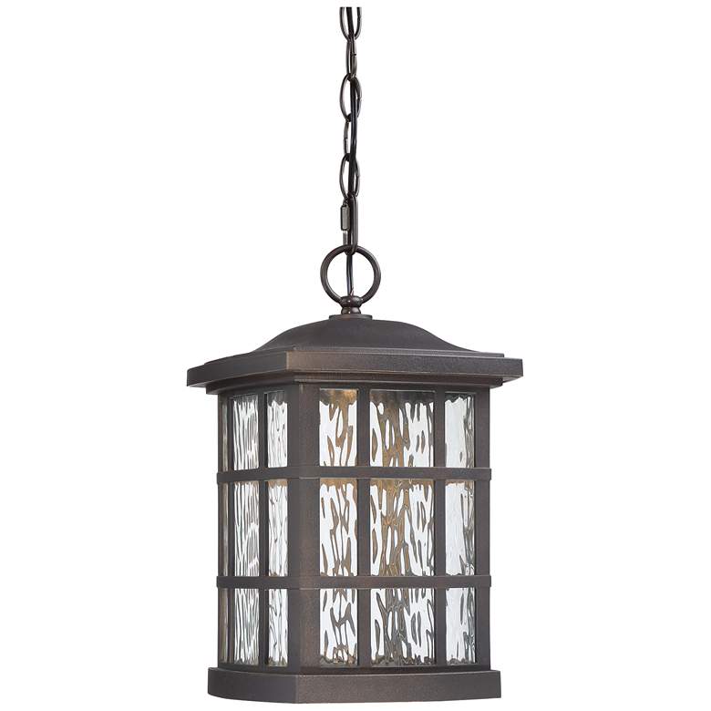 Image 1 Stonington 15"H Bronze LED Outdoor Hanging Light