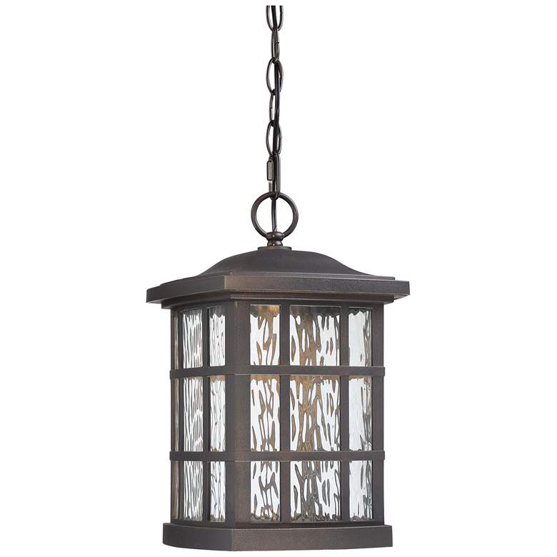 Image 1 Stonington 15 inchH Bronze LED Outdoor Hanging Light