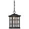 Stonington 15"H Mystic Black LED Outdoor Hanging Light