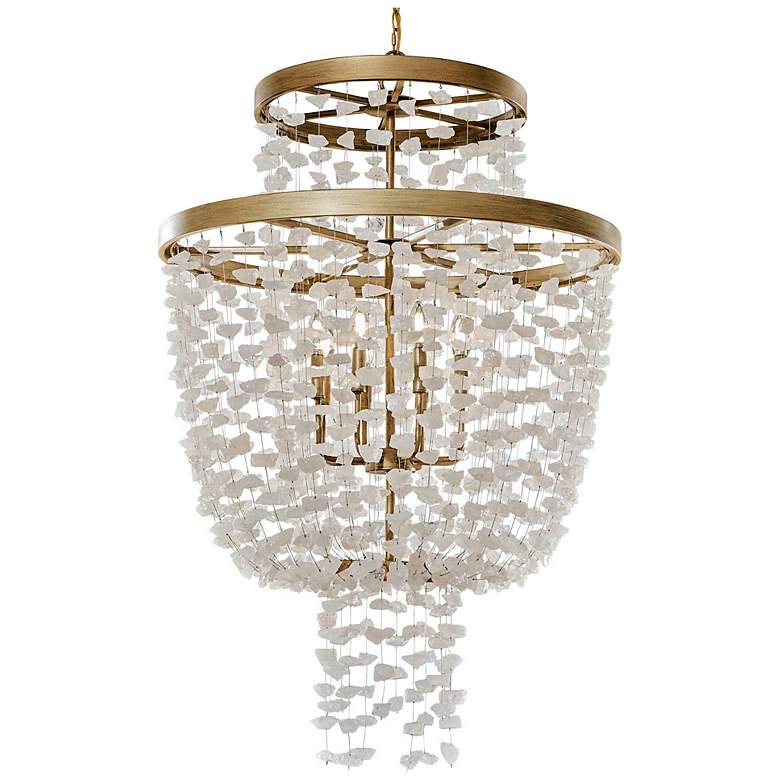 Image 2 Stonybrook 30" Wide Harvest Gold 8-Light Pendant