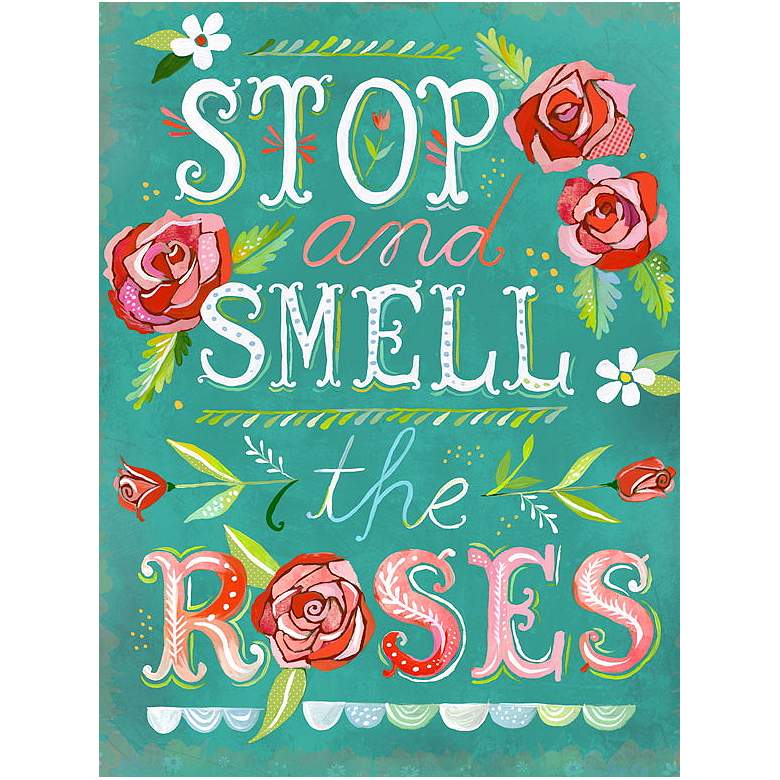 Image 1 Stop and Smell The Roses 24 inch High Canvas Wall Art