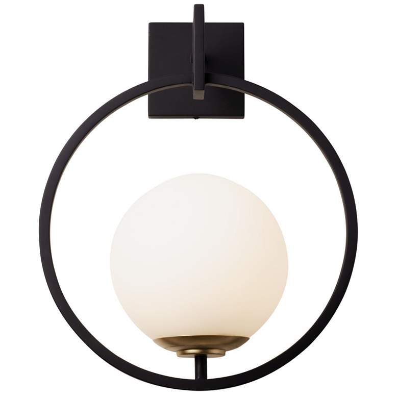 Image 1 Stopwatch 1-Lt Medium Sconce - Matte Black/French Gold