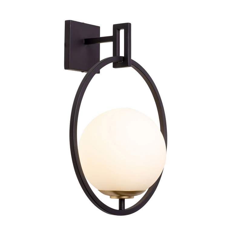 Image 3 Stopwatch 1-Lt Medium Sconce - Matte Black/French Gold more views