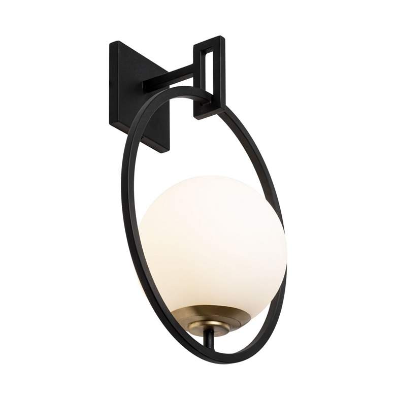 Image 4 Stopwatch 1-Lt Medium Sconce - Matte Black/French Gold more views