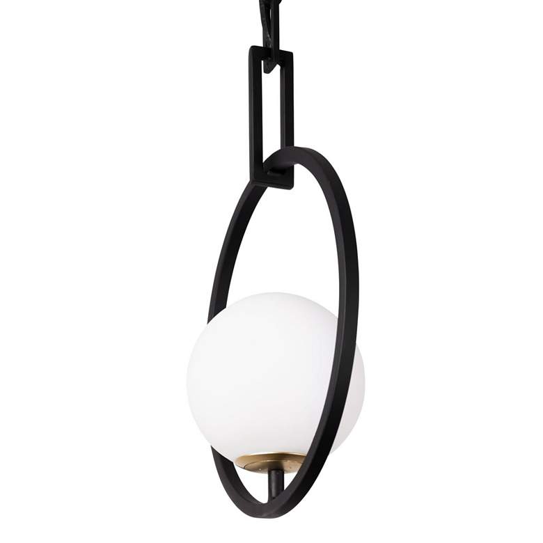 Image 2 Stopwatch 1-Lt Pendant - Matte Black/French Gold more views