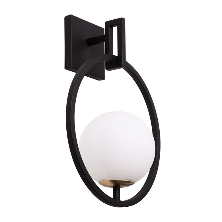 Image 2 Stopwatch 1-Lt Small Sconce - Matte Black/French Gold more views