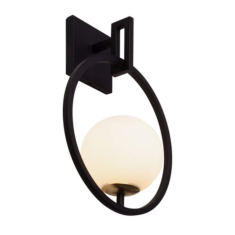 Image 3 Stopwatch 1-Lt Small Sconce - Matte Black/French Gold more views