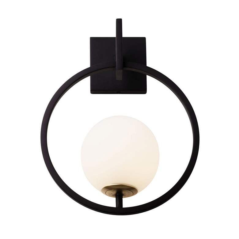 Image 4 Stopwatch 1-Lt Small Sconce - Matte Black/French Gold more views