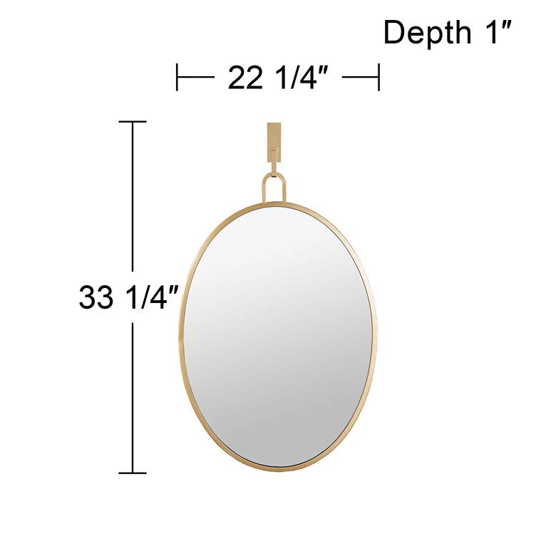Image 6 Stopwatch Gold 22 inch x 33 inch Oval Wall Mirror more views