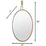 7_Stopwatch Gold 22" x 33" Oval Wall Mirror more views