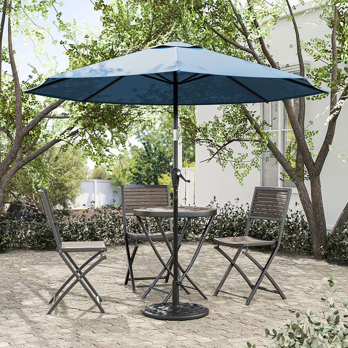 5-foot patio umbrella tilt ABCCANOPY OLEFIN 5-Year No Fading with Solar Lights 9FT 8Ribs Lighe Beige Its classic design effortlessly enhances any outdoor decor Tilt Patio Umbrellas | Auto-Tilt