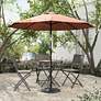 Stor 9-Foot Red Market Tilt Patio Umbrella with Carrying Bag