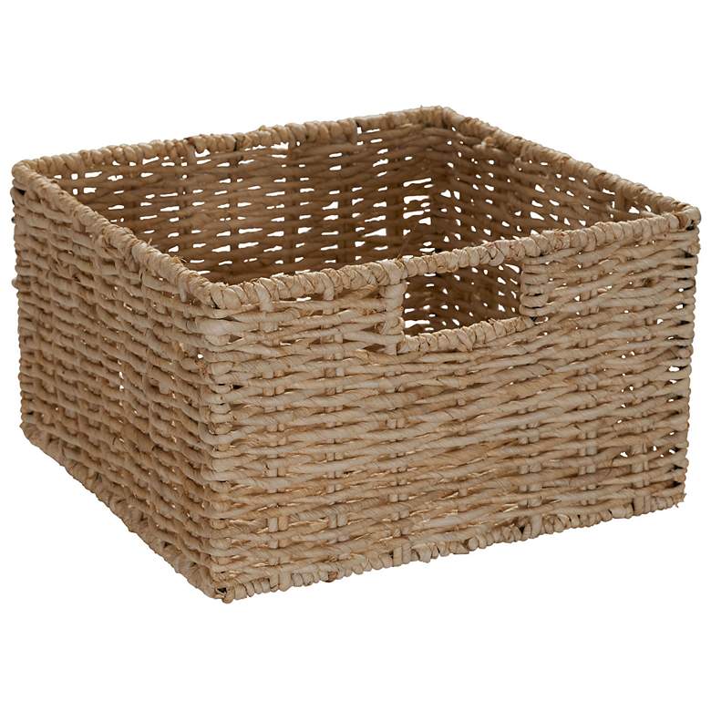 Image 7 Storage Chest of 4 Drawers White Solid Wood and Natural Wicker Baskets more views