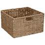 7_Storage Chest of 4 Drawers White Solid Wood and Natural Wicker Baskets more views