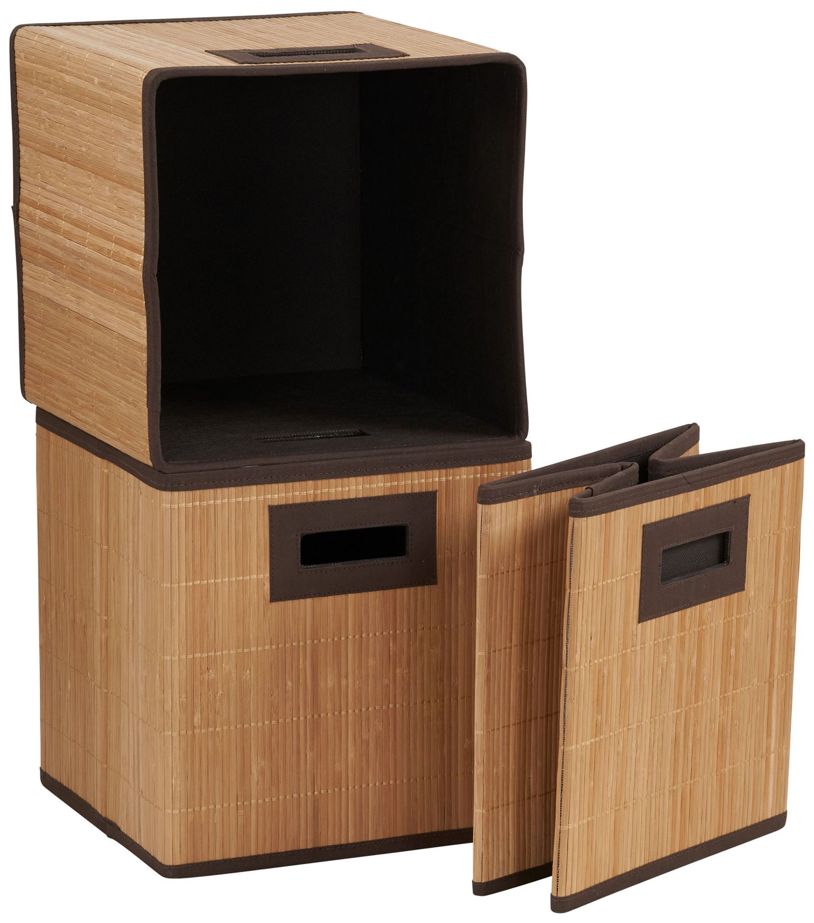 Image 5 Storage Cubes, 3 Pack, Durable and Lightweight Bamboo Reeds, Natural more views