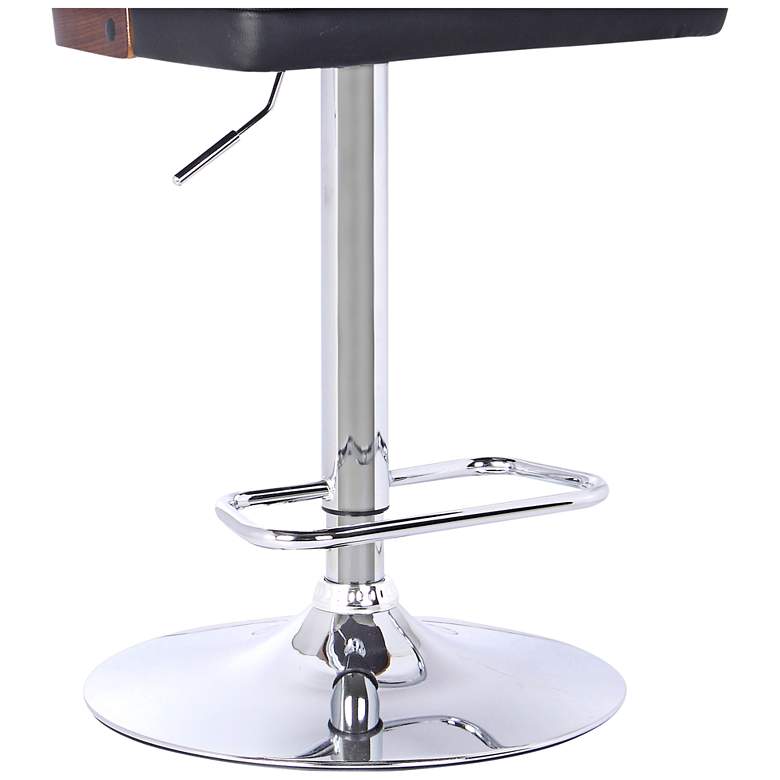 Image 4 Storm Black Faux Leather Adjustable Swivel Barstool more views