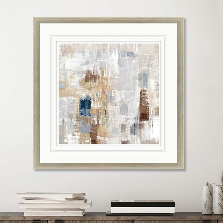 Image 1 Storm Rush 41" Square Giclee Framed Wall Art
