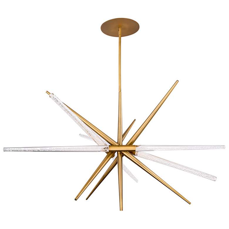 Image 1 Stormy 27in LED Pendant 3500K in Aged Brass