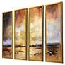 5_Stormy Shores 33" High 4-Piece Giclee Framed Wall Art Set more views