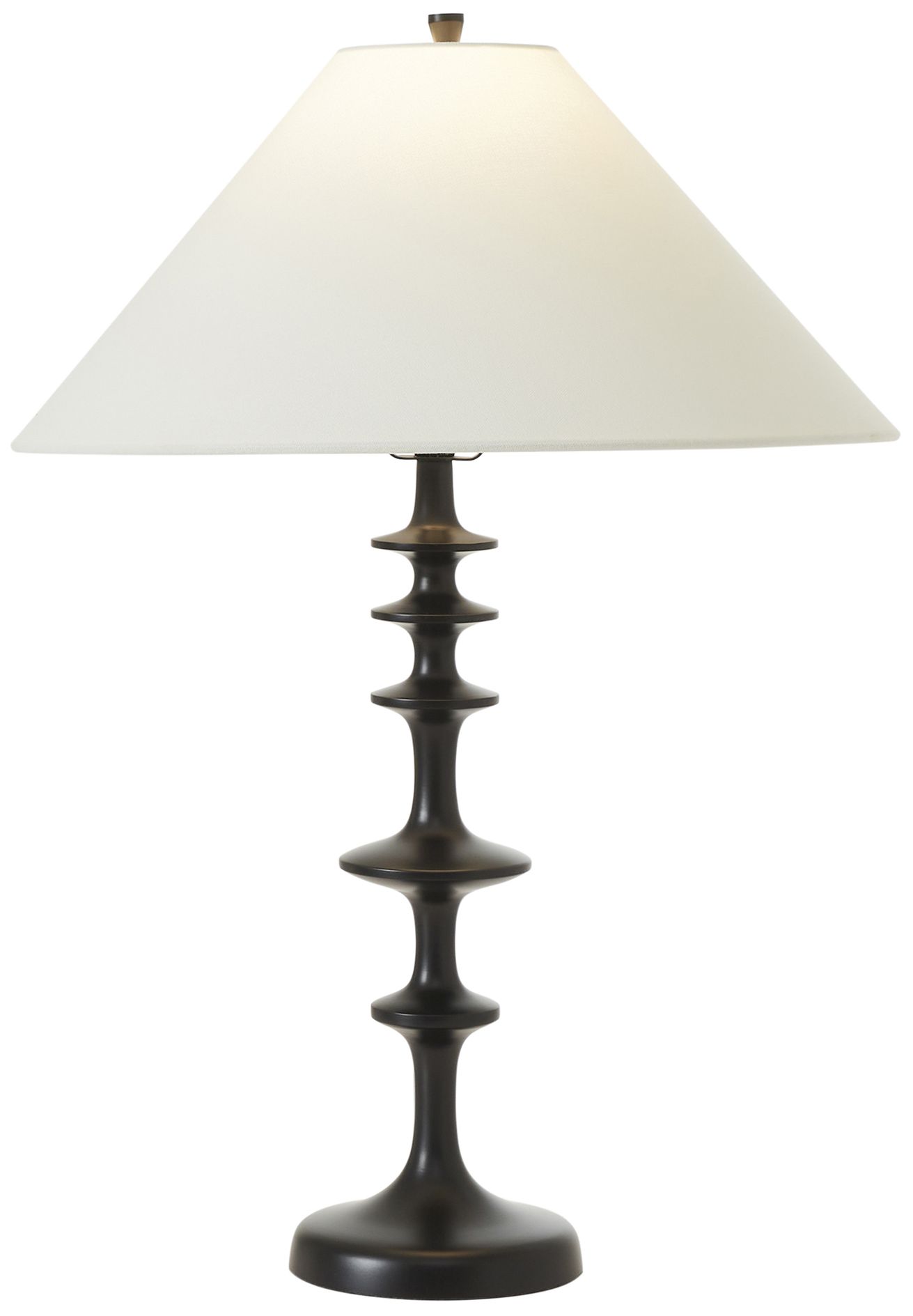 Image 5 Storn 20.25" Tall Vintage Brass Iron Table Lamp with Tube Iron Shade more views